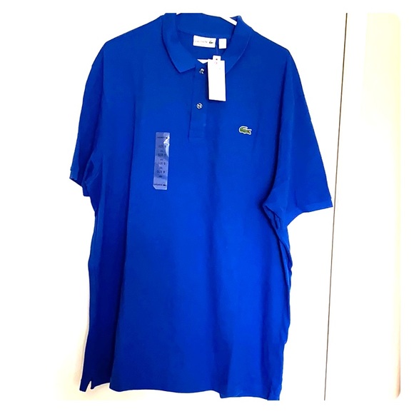 royal blue lacoste t shirt